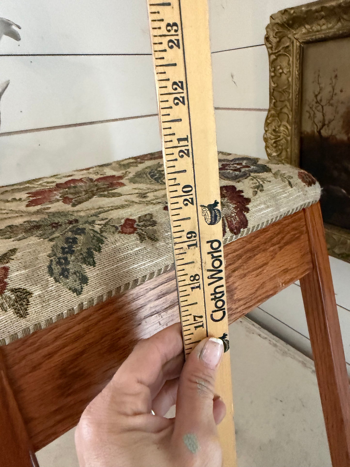 Vintage Oak Footstool will get makeover