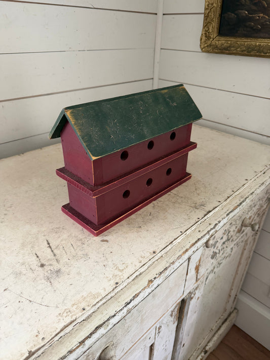 Handmade 2-tier wooden birdhouse will get makeover