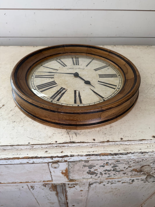 Arbor & Emery vintage-style wall clock with domed glass face