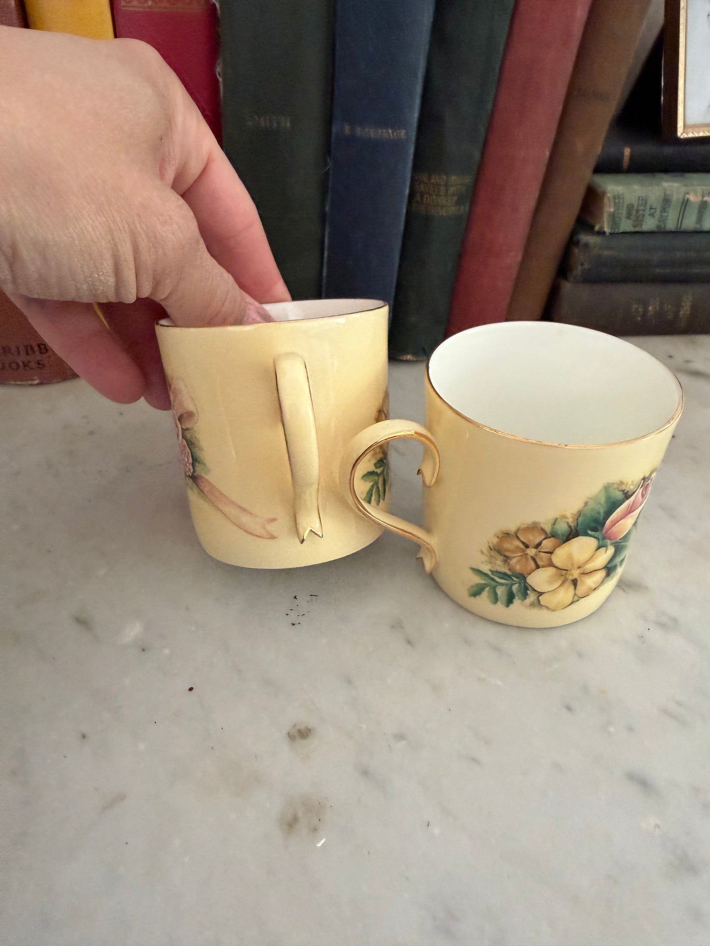 Yellow Bone China Tea Cup set