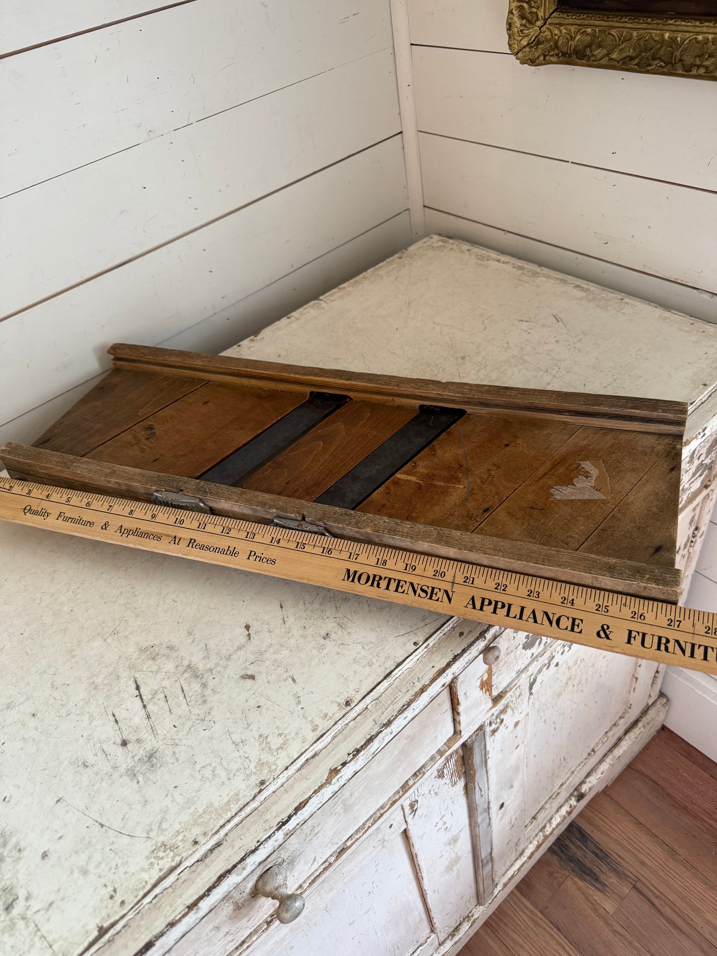 Vintage Wooden Kraut Cabbage Slaw Cutter Slicer Shredder