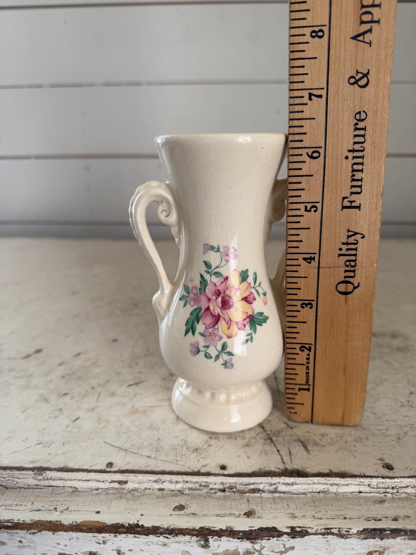 Royal Copley Ceramic Vase has crack