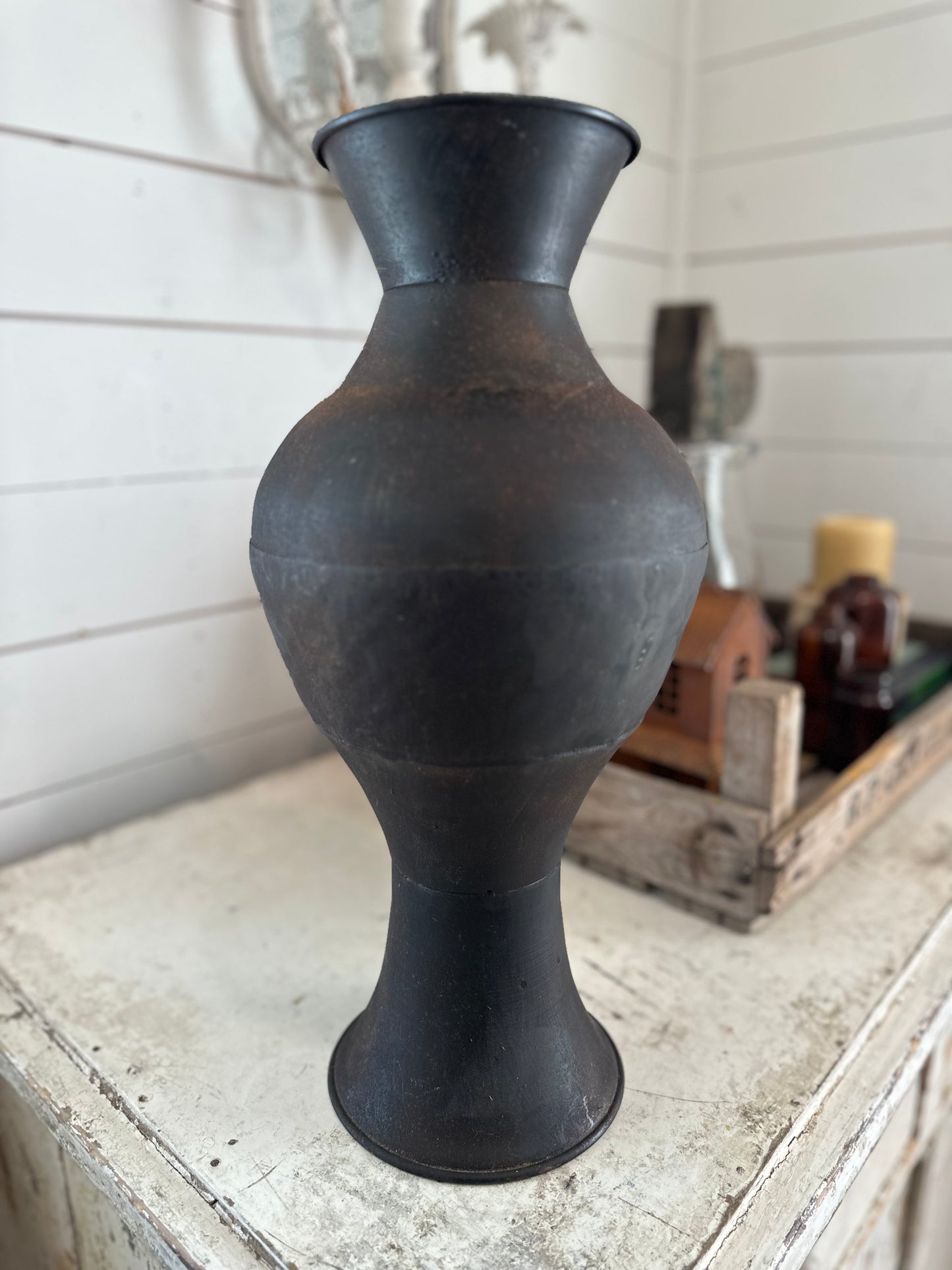 Large Tin Vase