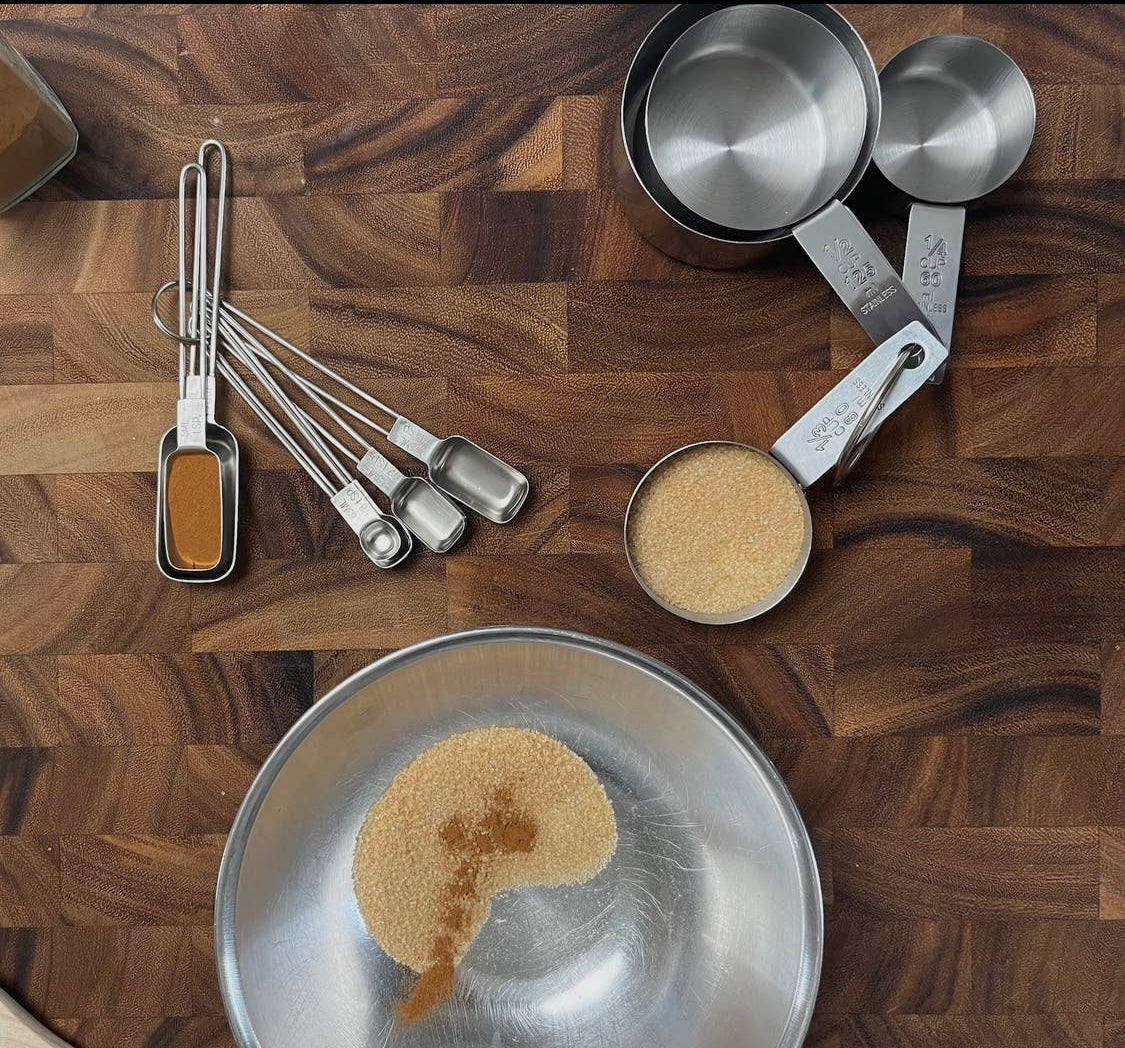 Stainless Steel Measuring Cups and Spoons Set