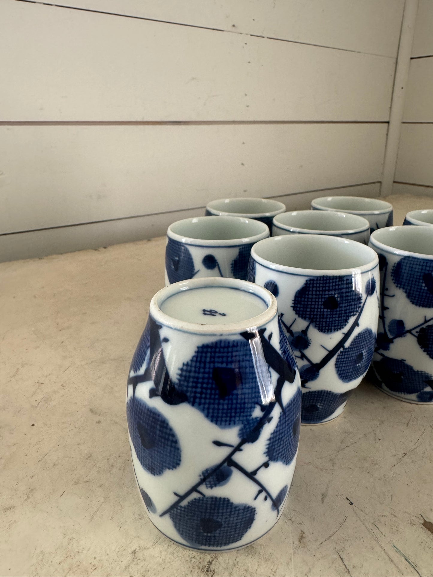 Vintage Cobalt Blue Japanese Teacup - sold individually