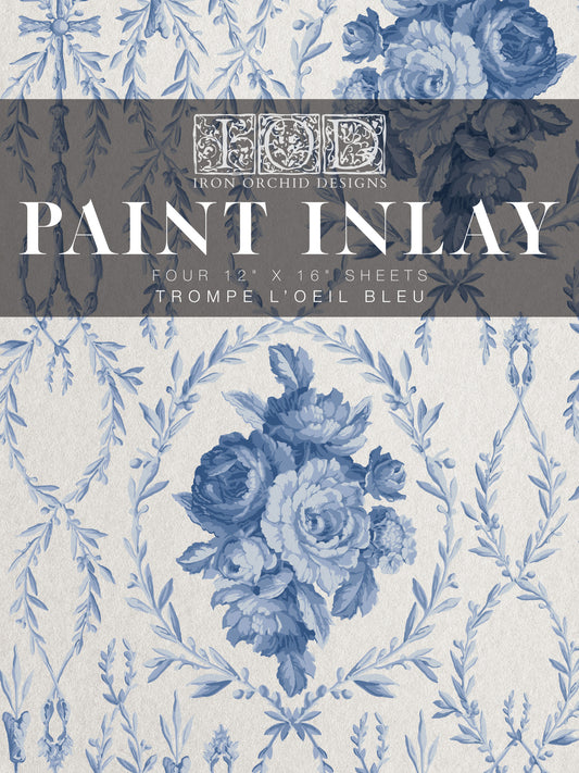 Iron Orchid Designs Trompe L’oeil Bleu | IOD Paint Inlay