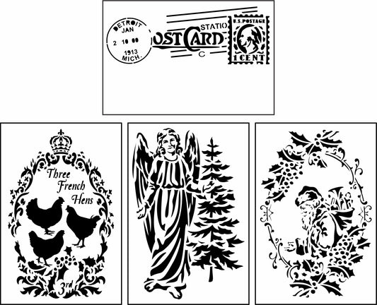 Christmas Post Card 2 | JRV Stencils