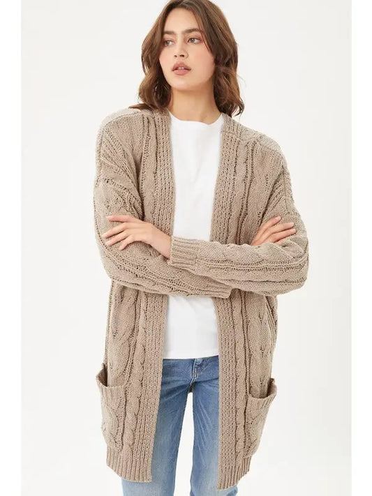 Truffle Cable Knit Cardigan