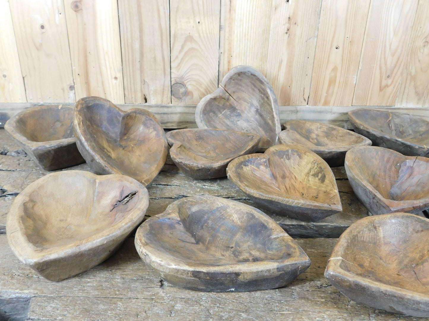 Mini Heart Wood Bowl-6-7” Waxed