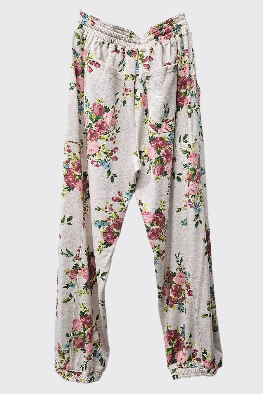 Floral Cotton Terry Joggers