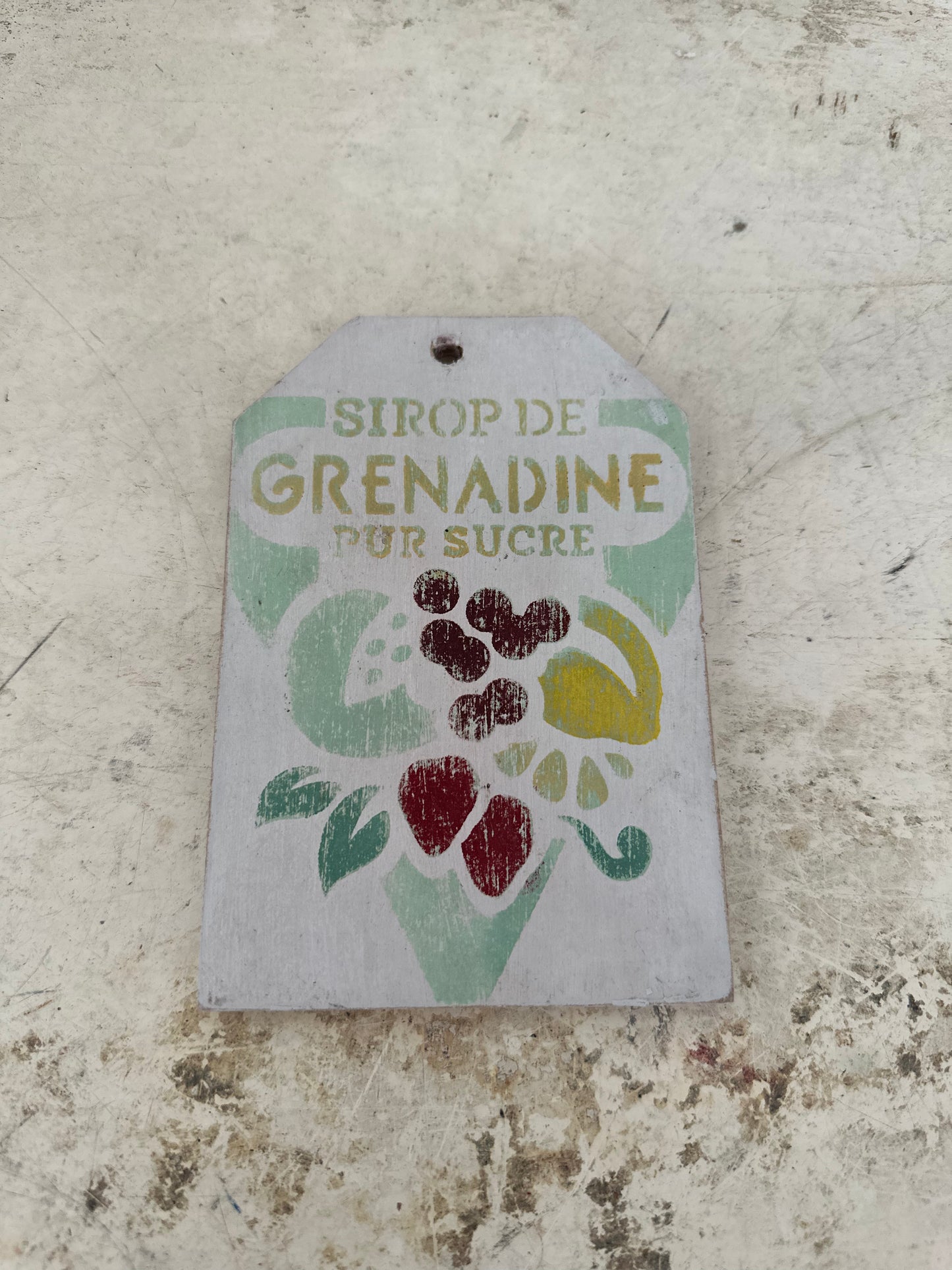Handmade French Fruit Label tag - sold individually