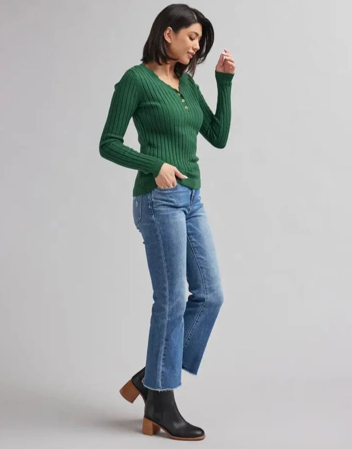 Long Sleeve Femme Henley | Downeast