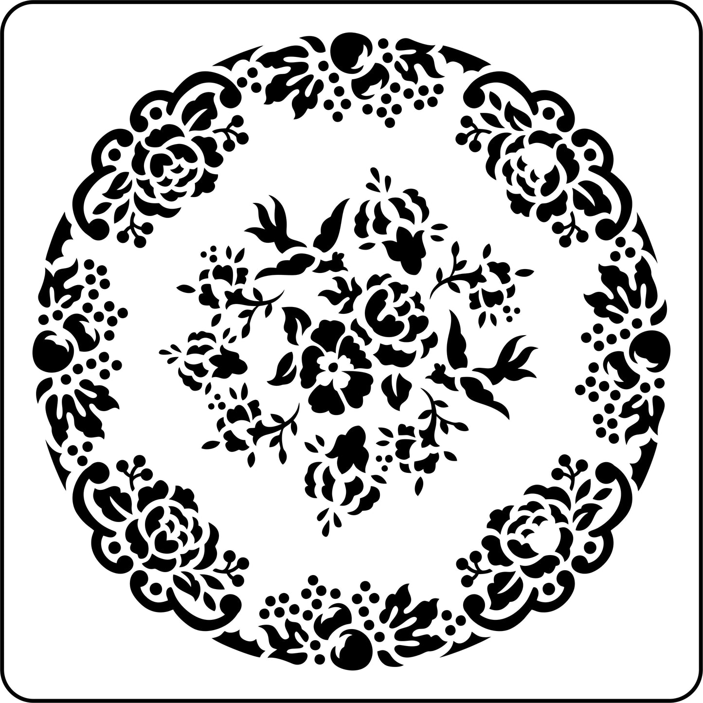 Bird Plate - Transferware | JRV Stencils