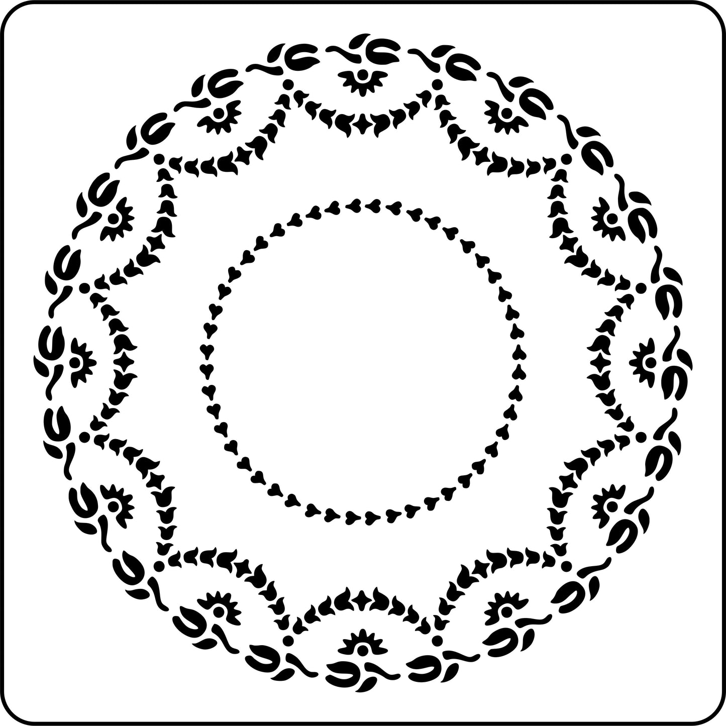 Delicate Edges Plate - Transferware | JRV Stencils