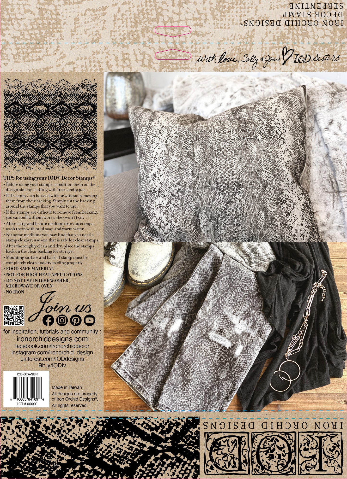 Serpentine | Stamp | Discontinued IOD Iron Orchids Designs