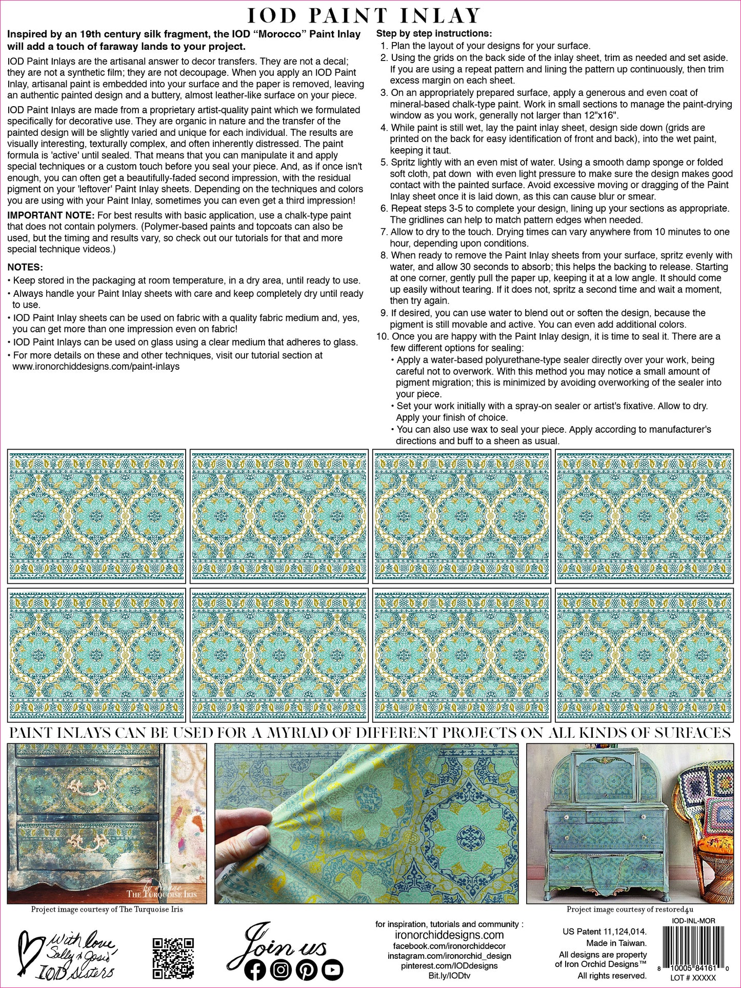 Morocco | Paint Inlay | IOD Iron Orchid Designs