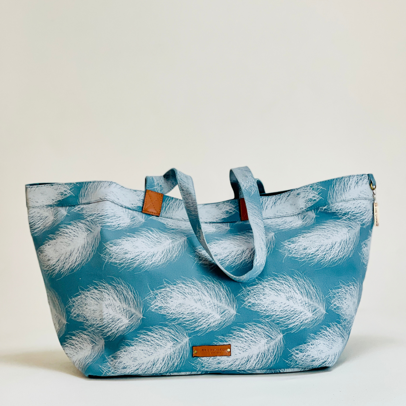Feathers XL Canvas Tote