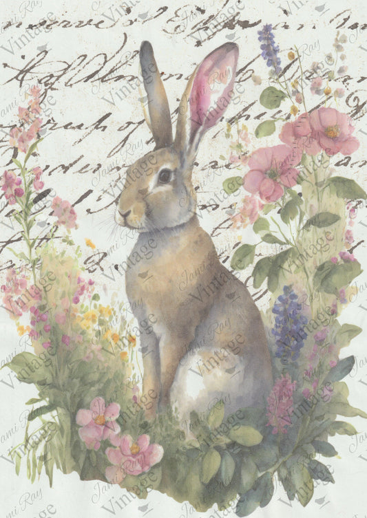 Ephemeral Bunny | JRV A4 Rice Paper