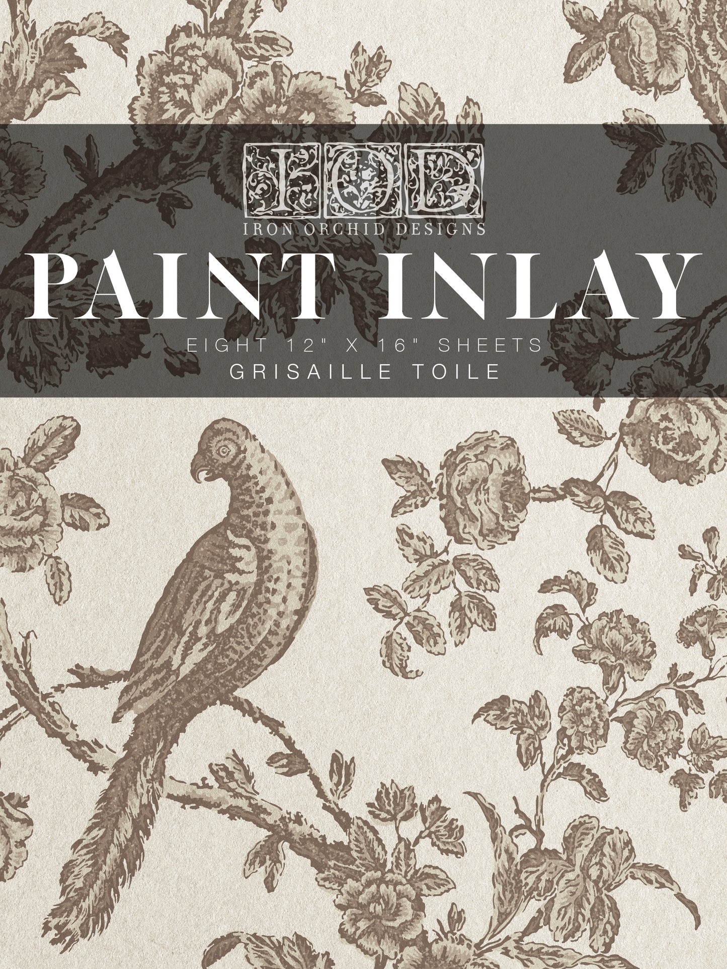 Grisaille Toile | Paint Inlay | IOD Iron Orchid Designs