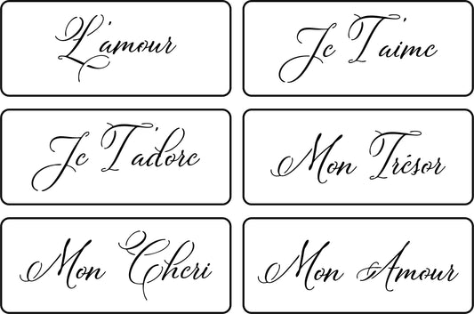 Valentine's French Word Pack | JRV Stencils