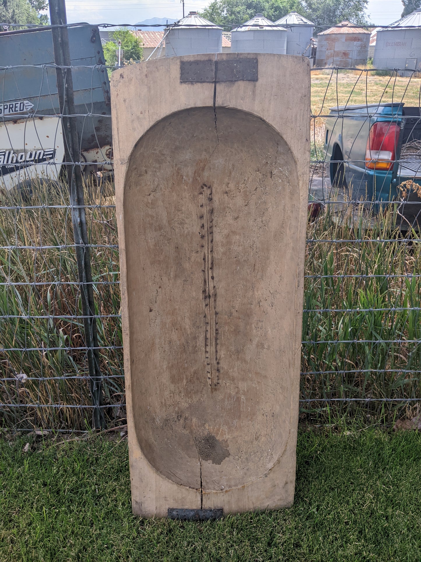 Antique European Dough Bowl 42"