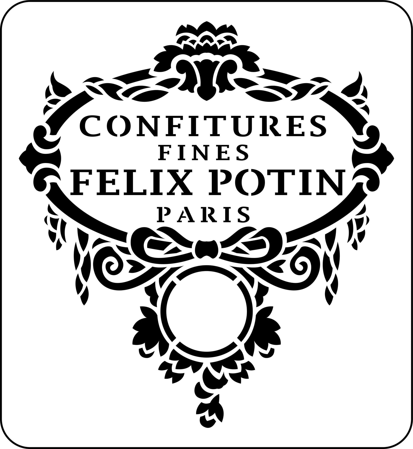 Paris Bow Label | JRV Stencils