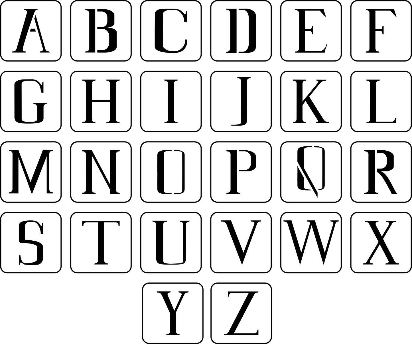 Antique Hand Painted Letters | JRV Stencils