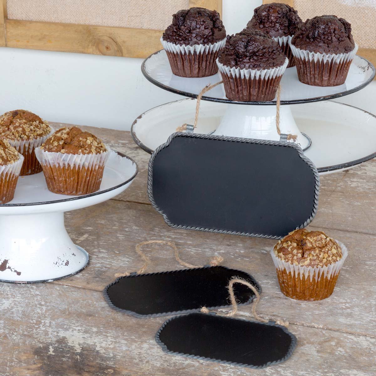 Hanging Metal Blackboard Labels - Set of 3