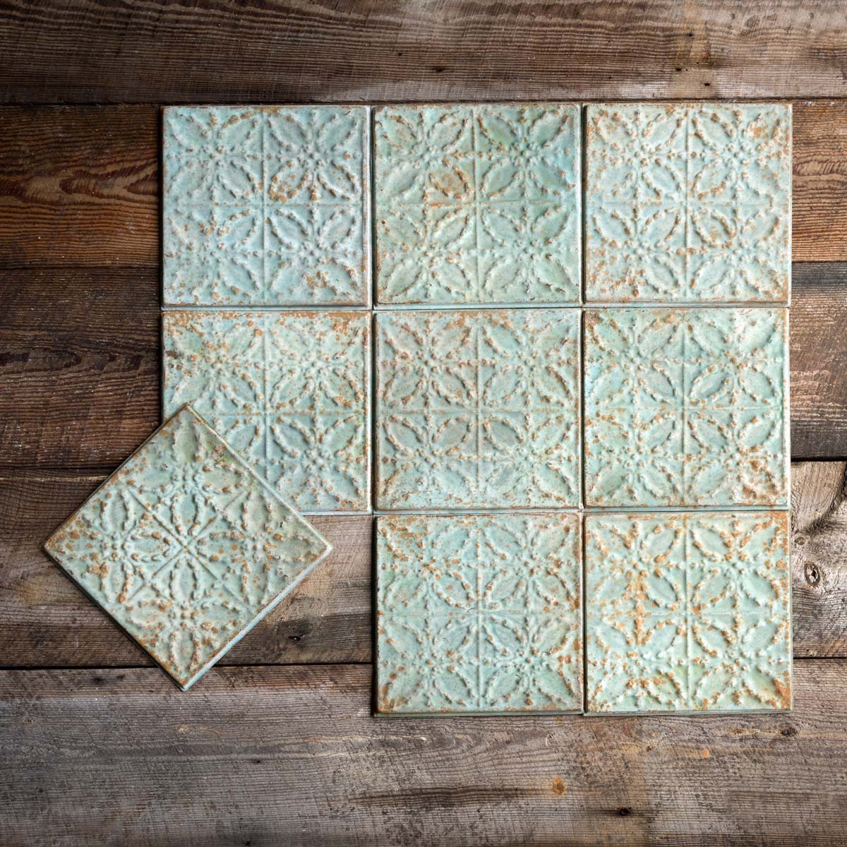 Antique Green Tin Ceiling Tile