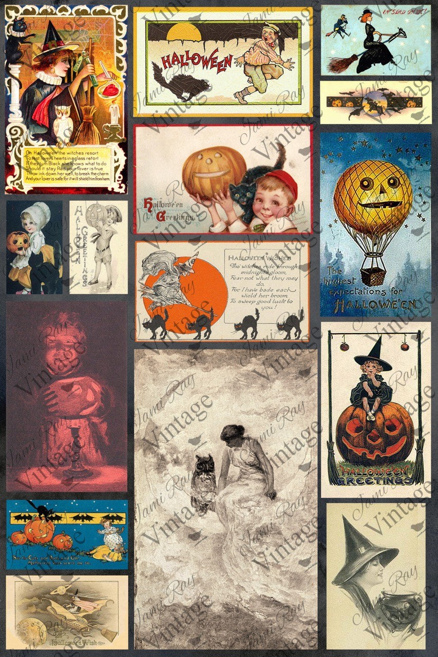 Vintage Halloween 18 pound paper made for Decoupage, Tissue Paper 18x20 –  Jami Ray Vintage