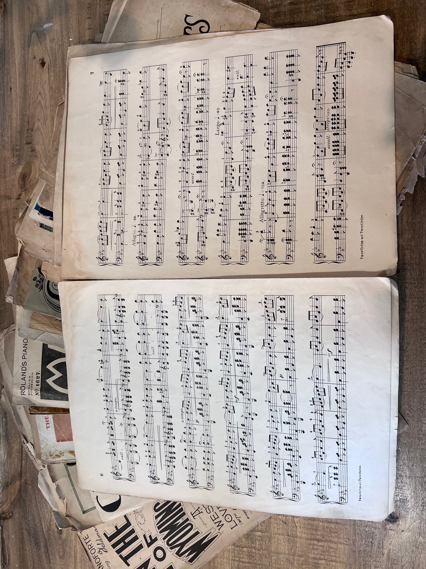 Vintage and Antique music books and Sheet Music