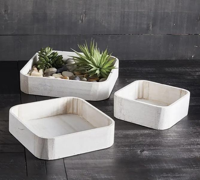Square Wooden Trays
