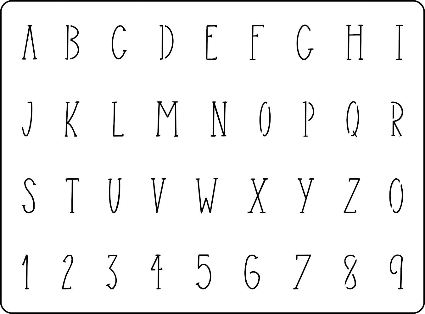 Letter Sheet | JRV Stencil