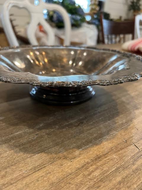 Tarnished Silver Serving Bowl