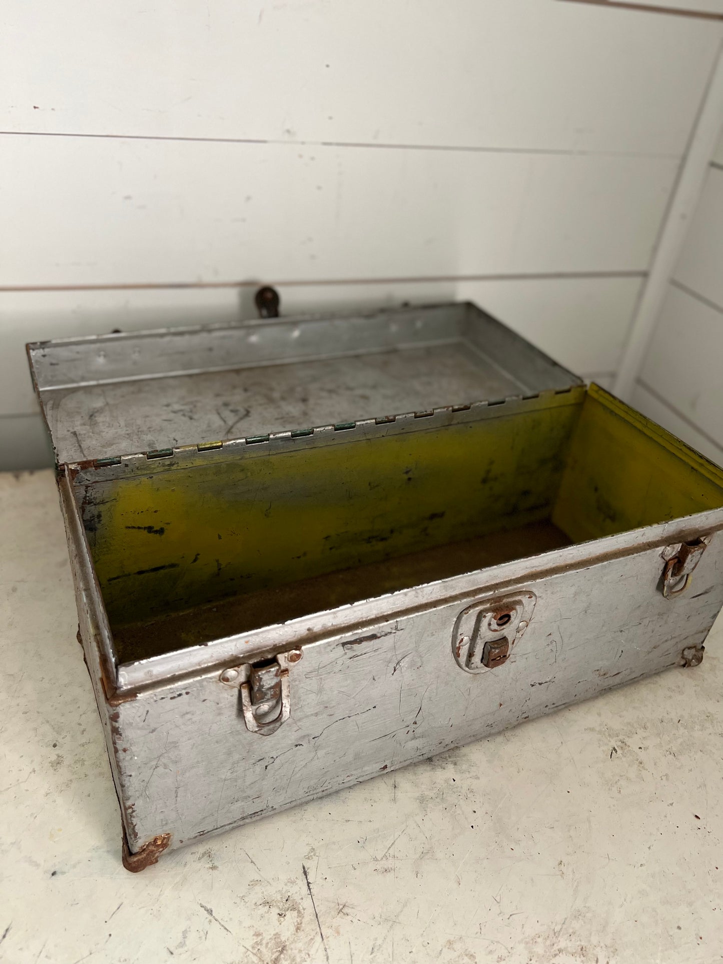 Vintage Green & Grey Toolbox