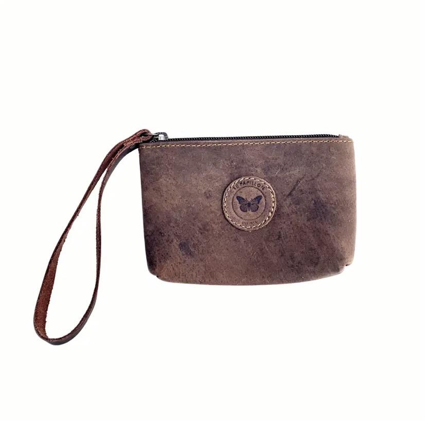 Leather Pouch with wrist band
