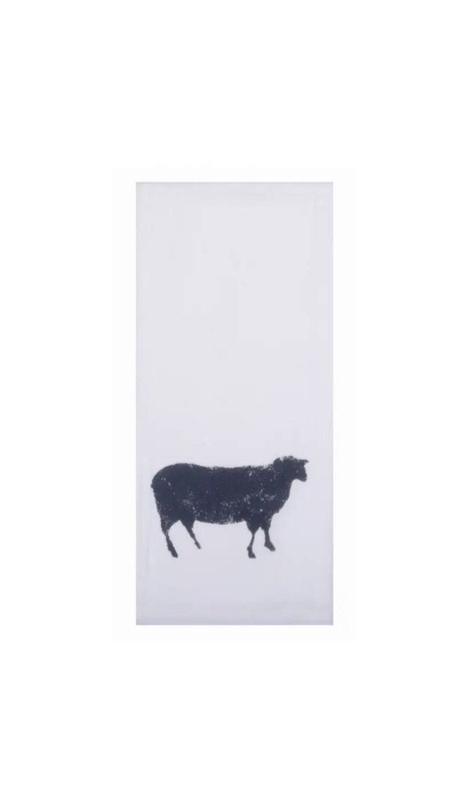 Farmhouse Cow White Towel – Jami Ray Vintage