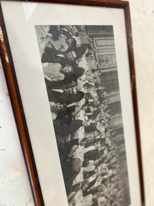 Vintage Panoramic Group Photo - Broken Glass Jami Ray Vintage