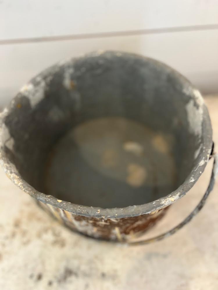 French oversized antique paint bucket