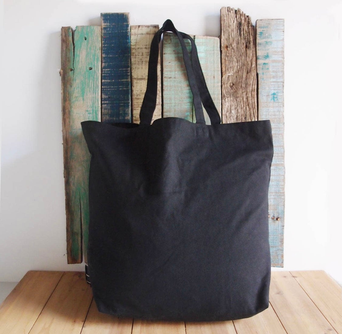 Black Canvas Cotton Tote Bag