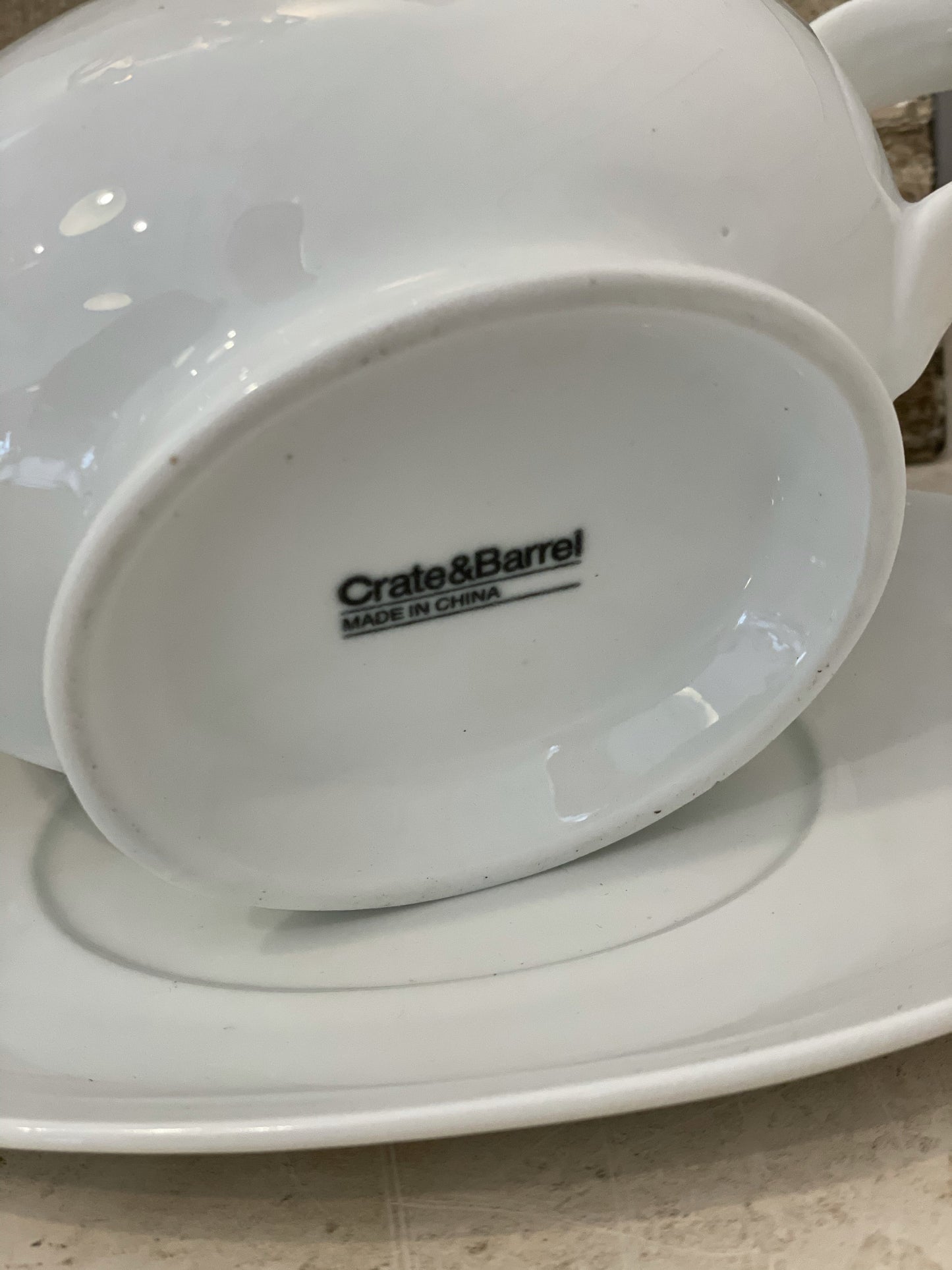 White Ceramic Gravy Boat