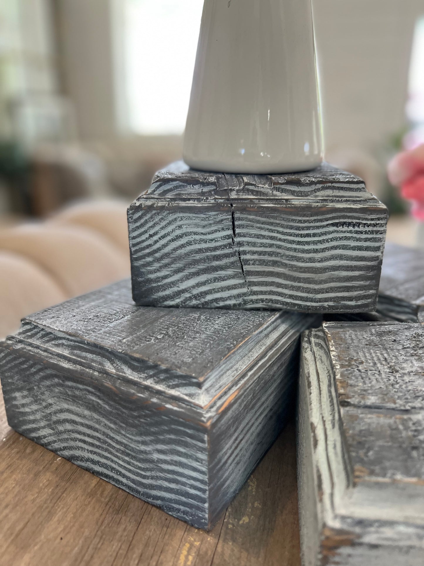 Hand Painted Reclaimed Pedestals