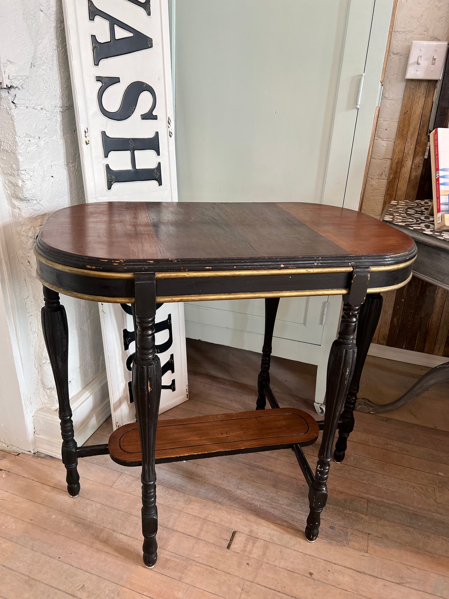 Oval Antique Side Table