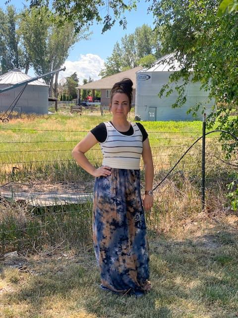 Sleeveless Striped Maxi Dress