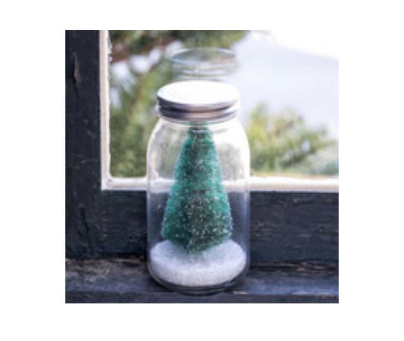 Vintage Bottle Brush Tree in a Jar