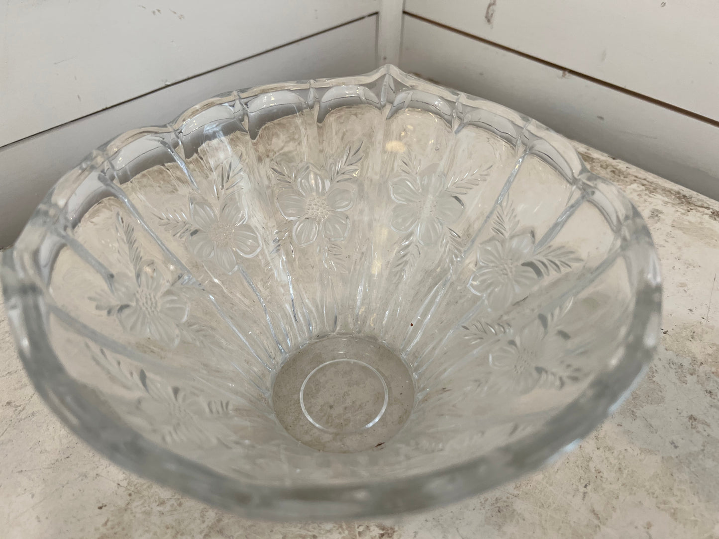 Crystal Bowl with Flowers