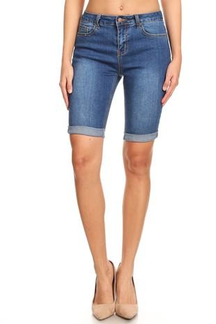 Knee Jean Shorts