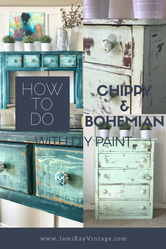 How To Do Chippy and Bohemian Paint Technique With DIY Paint | YouTube Video