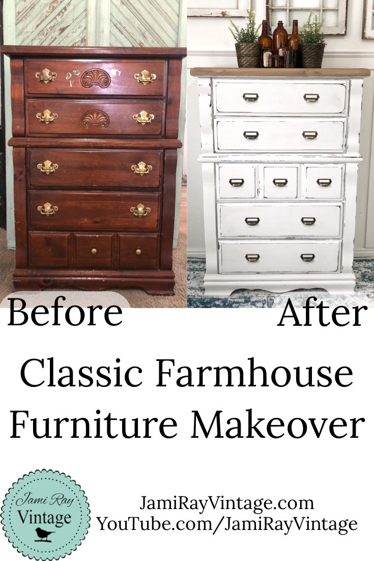 Classic Farmhouse Furniture Makeover Jami Ray Vintage