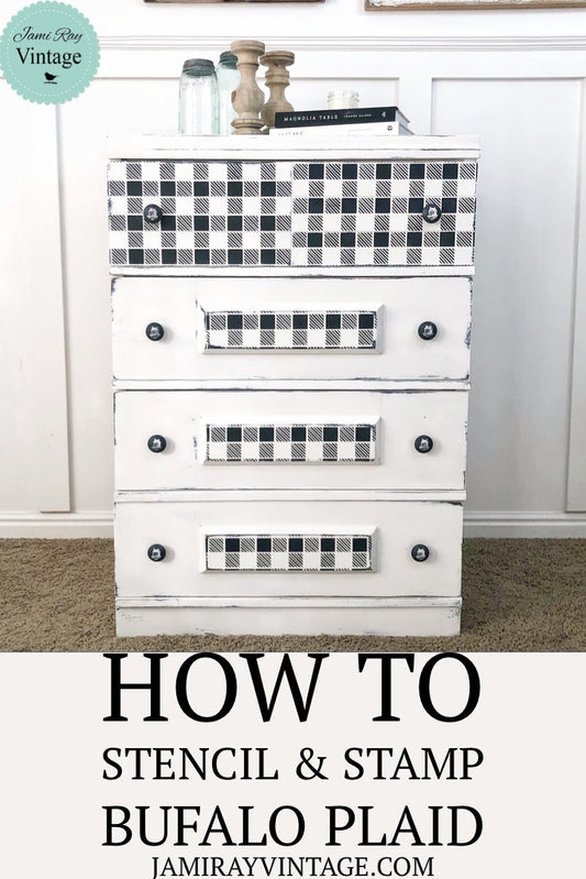 Buffalo Plaid | How To Stencil & Stamp